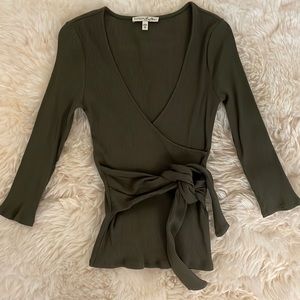 Express One Eleven ribbed 3/4 sleeve top